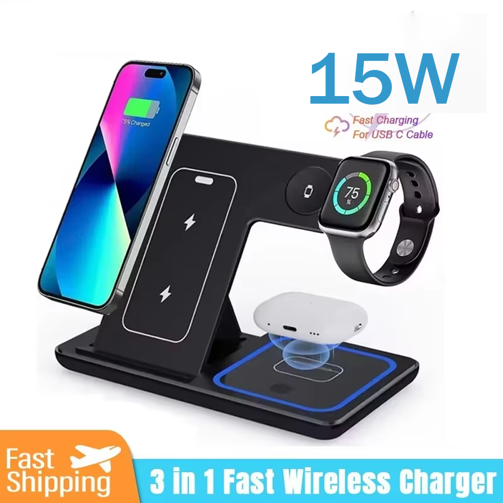 Table Tennis 11 - 15W 3 in 1 Wireless Charger