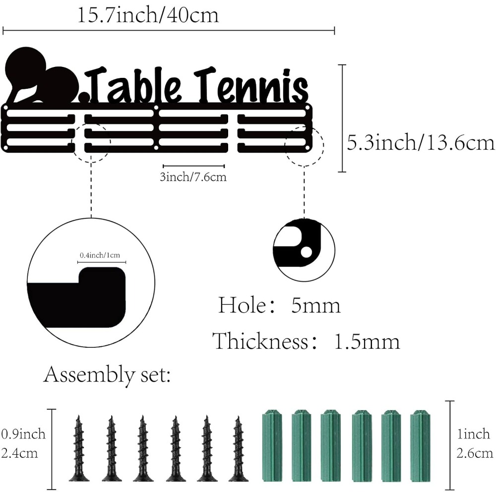Medal Holder Sport Table Tenni - Table Tennis Dimension ulasan dan harga