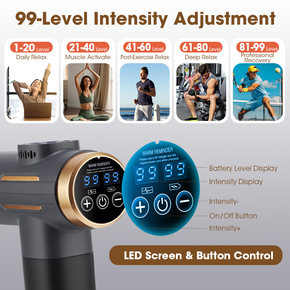 Portable Fascial Massage Gun E - Table Tennis 11 ulasan dan harga